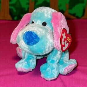 Vintage Ty Beanie Plush Dog Kookie Fantasy Circus Shower Nursery Decor Gift 6"